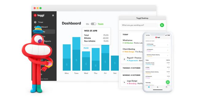 FOTO 7 | 7. TogglEsta plataforma te ayudará a manejar mejor tu tiempo para trabajar de manera más productiva.