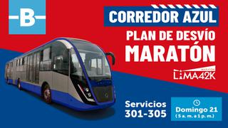 Corredor Azul: el desvío vehicular para este domingo 21 por maratón 