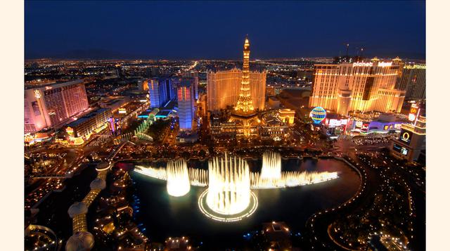 Las Vegas. Este destino artificial es preferido por las parejas que disfrutan de las fiestas durante todo el día. Y si prefieren la jarana al romance, Sin City es su opción ideal. (Foto: Viajesalto)