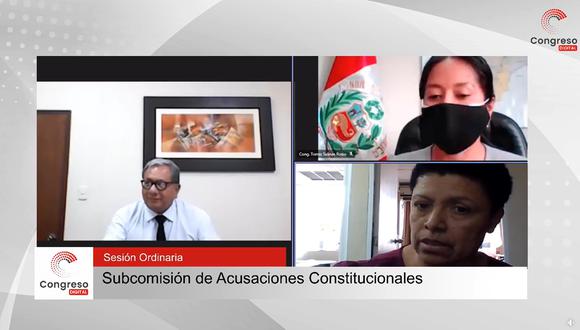La Subcomisión de Acusaciones Constitucionales sesionó este viernes. (Foto: Congreso TV)