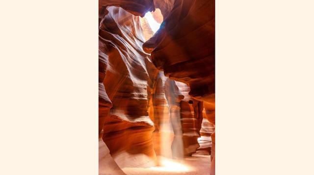 Antílope Cañón, Arizona; Justo al sur de Havasu Falls está el Antelope Canyon, el cañón más visitado y fotografiado.