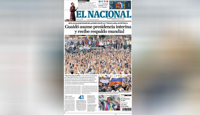 La crisis venezolana en las principales portadas del mundo. (Foto: El Nacional - Venezuela)