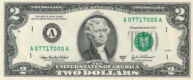 Estados Unidos: así luce el billete de $2 de sello rojo que vale 4.500 ...