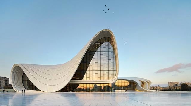Centro Heydar Aliyev de Bakú (Azerbaiyán).