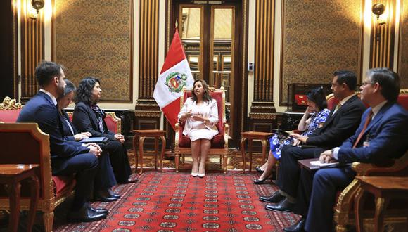 En esta reunión, contó con la participación de Ana Cecilia Gervasi; ministra de Relaciones Exteriores, y José Tello, ministro de Justicia y Derechos Humanos. (Foto: Presidencia del Perú)