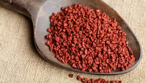 La bixina de sus semillas aporta un color rojo excepcional y es demandada por la industria alimentaria. Foto: Adex.