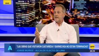 Jorge Muñoz sobre Castañeda: “Me daría vergüenza estar visitando obras inconclusas”