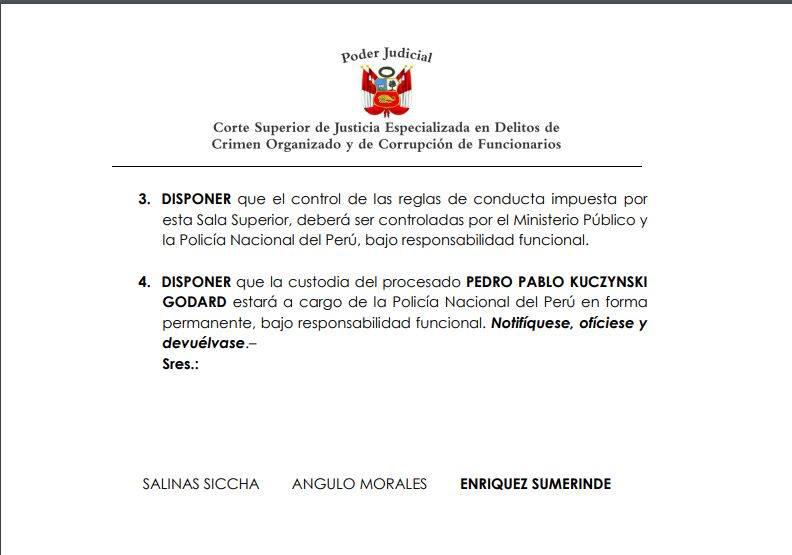 Prisión preventiva para PPK. (Foto: Poder Judicial)