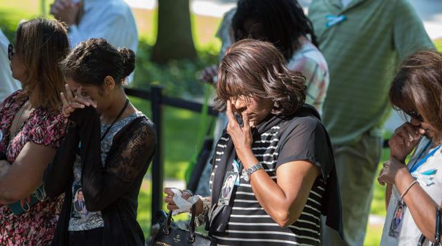 Oración de los familiares de las víctimas del 11 de setiembre. (Foto: AFP)