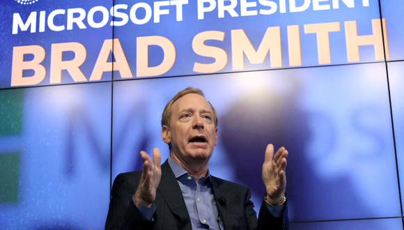 Presidente de Microsoft, Brad Smith, habla durante un evento de Reuters Newsmaker en Nueva York, EE.UU., el 13 de setiembre, 2019. REUTERS/Gary He