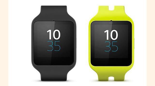 SmartWatch 3, el reloj inteligente de Sony. Correa intercambiable, incluye micrófono aunque no altavoz. Android Wear, memoria interna de 4GB, GPS y perfil IP68. Sumergible y deportivo. (Foto: Expansión)