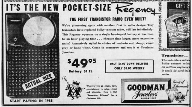 El radio de transitores TR1, de Regency: el primer radio de transitores de bolsillo, que cambió el mundo de las comunicaciones masivas para siempre.
