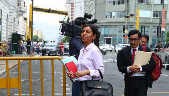 Giulliana Loza, abogada de Keiko Fujimori, participó en la audiencia de hoy para negar que haya peligro de obstrucción. (Foto: Alessandro Currarino / GEC)