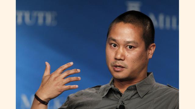 Tony Hsieh, CEO de Zappos. Vendió su compañía LinkExchange a Microsoft por US$ 265 millones en 1999 y decidió invertir su fortuna en algo más constructivo que gozar de una vida glamorosa. En los últimos años ha invertido US$ 350 millones en construir un h