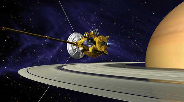 Jueves 27 de abril. La nave espacial Cassini de la NASA entrará ne la fase final de su exploración de saturno con el primero de 22 vuelos que realizará entre el planeta y su anillo interior. (Foto: NASA / JPL Caltech)