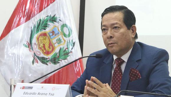 El ministro de Justicia, Eduardo Arana, es investigado por un caso relacionado a Los Cuellos Blancos del Puerto. (Foto: Difusión)