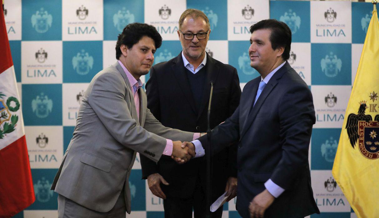 Los alcaldes de San Martín de Porres e Independencia se reunieron con el burgomaestre de Lima, Jorge Muñoz. (Difusión)