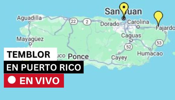 Reporte oficial de la Red Sísmica sobre los sismos registrados en Puerto Rico hoy. Conoce la hora, magnitud y epicentro de los últimos temblores (Foto: Google Maps / Composición: Gestión Mix)