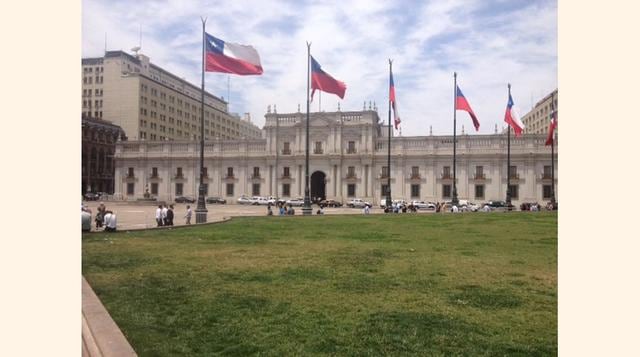 Fachada frontal del Palacio La Moneda, en Santiago de Chile, sede del gobierno de ese país. (Foto: Luis Hidalgo)