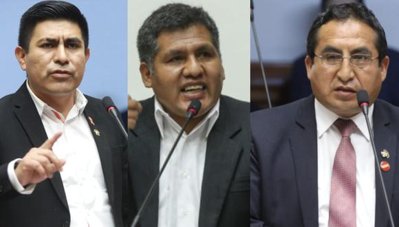 Alex Flores, Jaime Quito y Alfredo Pariona renunciaron a la bancada de Perú Libre