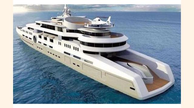 TRIPLE DEUCE – US$ 1,000 millones. Prevista su finalización para el 2018, el colosal yate de $ 1 billón de dólares mide 728 pies de largo, por lo que es el yate más grande en el mundo. Los huéspedes tendrán una selección de varias salas VIP y servicios de