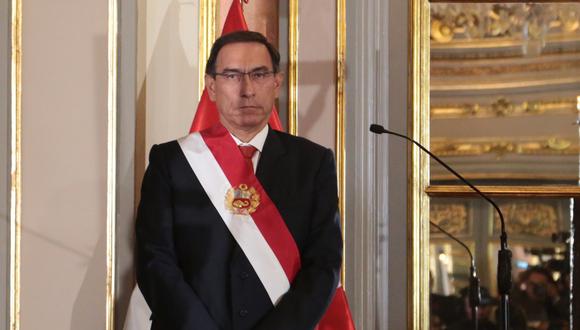 El presidente Martín Vizcarra aseguró que no existe "nada ilegal" en las conversaciones difundidas en el pleno del Congreso. (Foto: GEC)