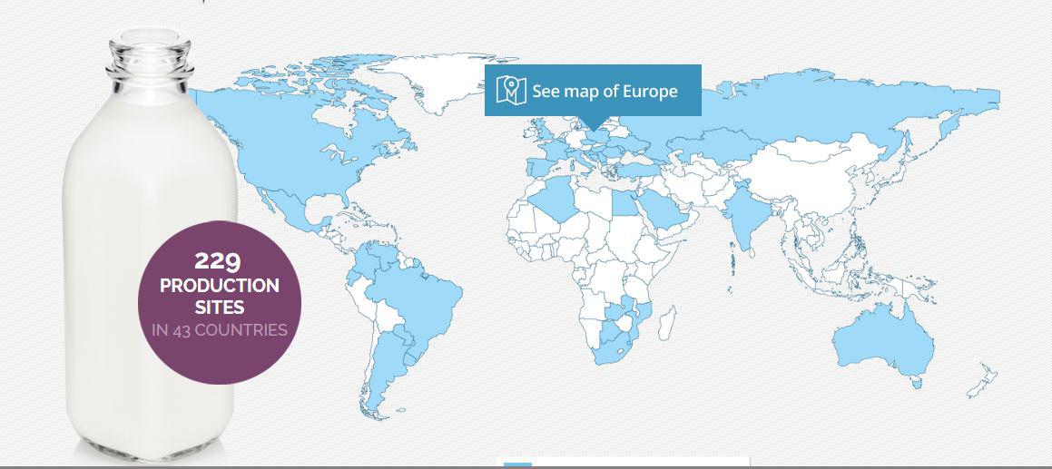 Lactalis: Operaciones de la empresa en el mundo.