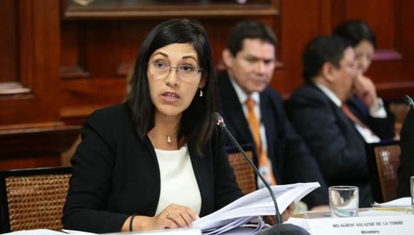 Milagros Salazar prefirió no adelantar opinión sobre el caso del fiscal de la Nación, Pedro Chávarry. (Foto: Congreso de la República)