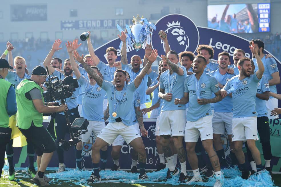 Celebración del equipo celeste tras ganar la Premier League.
