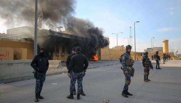 La embajada de Estados Unidos en Bagdad, Irak, que fue atacada la semana pasada por milicias pro Irán está en la Zona Verde. (Foto referencial, AFP / AHMAD AL-RUBAYE).