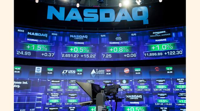El índice Nasdaq de valores tecnológicos, subió 1.11% a 5,251 puntos y el índice de S&P 500 ganó 1.11% a 2,163.26 unidades. (Foto: Bloomberg)