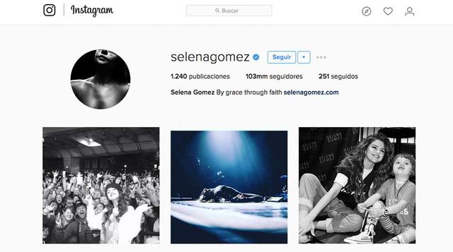 Selena Gómez: 103 millones de seguidores (Foto: Instagram)