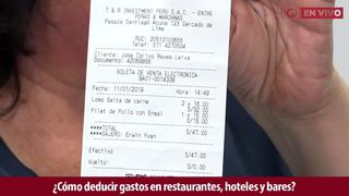 Deducción en restaurantes, hoteles y bares: Así se debe llenar el comprobante electrónico