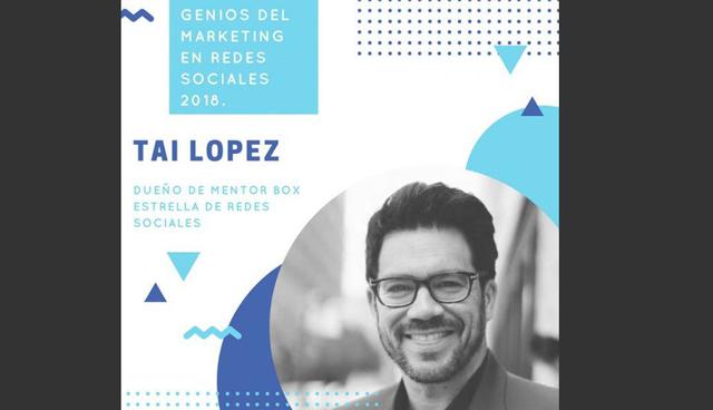 FOTO 8 | 8. Tai Lopez. Tai Lopez tiene 2, 9 millones de seguidores en Instagram, 6, 2 millones de seguidores en Facebook, 1 millón de suscriptores en YouTube y 1, 2 millones de seguidores en Twitter. Es inversor, socio y asesor de más de 20 negocios multimillonarios. Tai también posee el club de envío de libros más grande del mundo, Mentor Box, y fue votado como el Influencer de redes sociales número 1 por la revista Entrepreneur. (Foto: entrepreneur)