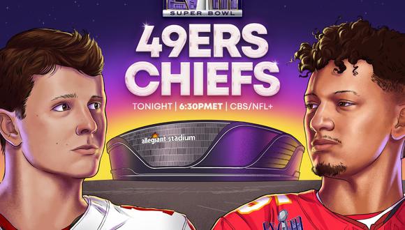 Los San Francisco 49ers y los Kansas City Chief serán los protagonistas del Super Bowl 2024 (Foto: NFL)