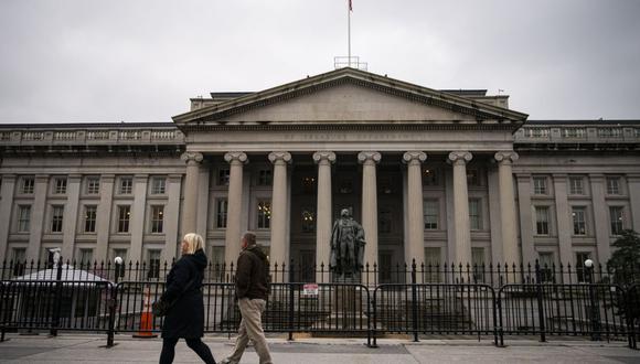El edificio del Tesoro de Estados Unidos en Washington, DC.
