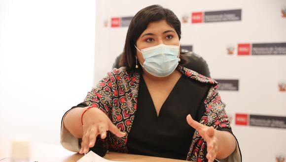 Betssy Chávez es congresista y ministra de Trabajo y Promoción del Empleo. Ella es una de las renunciantes a la bancada de Perú Libre. (Foto: MTPE)