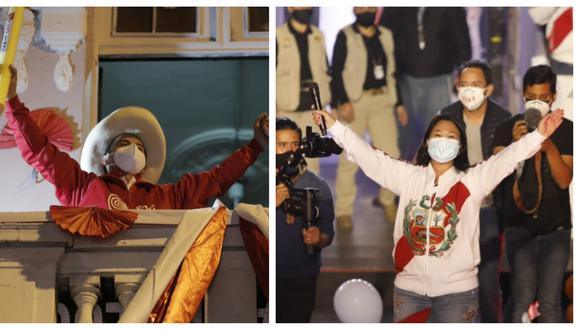 Pedro Castillo y Keiko Fujimori cierran sus campañas con sendos mítines (Fotos: Renzo Salazar/César Bueno/GEC)