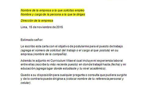 Como Escribir Una Carta De Solicitud De Empleo Management