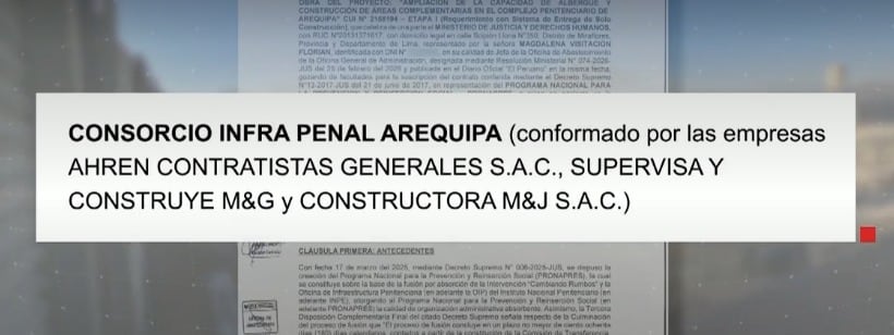 El consorcio está conformado por empresas que tienen antecedentes de inhabilitaciones temporales. Fuente: Cuarto Poder.
