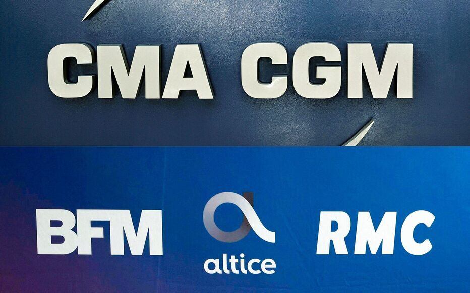 Los medios BFMTV y RMC, antes del grupo Altice, fueron comprados este martes por el grupo naviero CMA CGM. Nicolás Tucat y Emmanuel Dunand / AFP