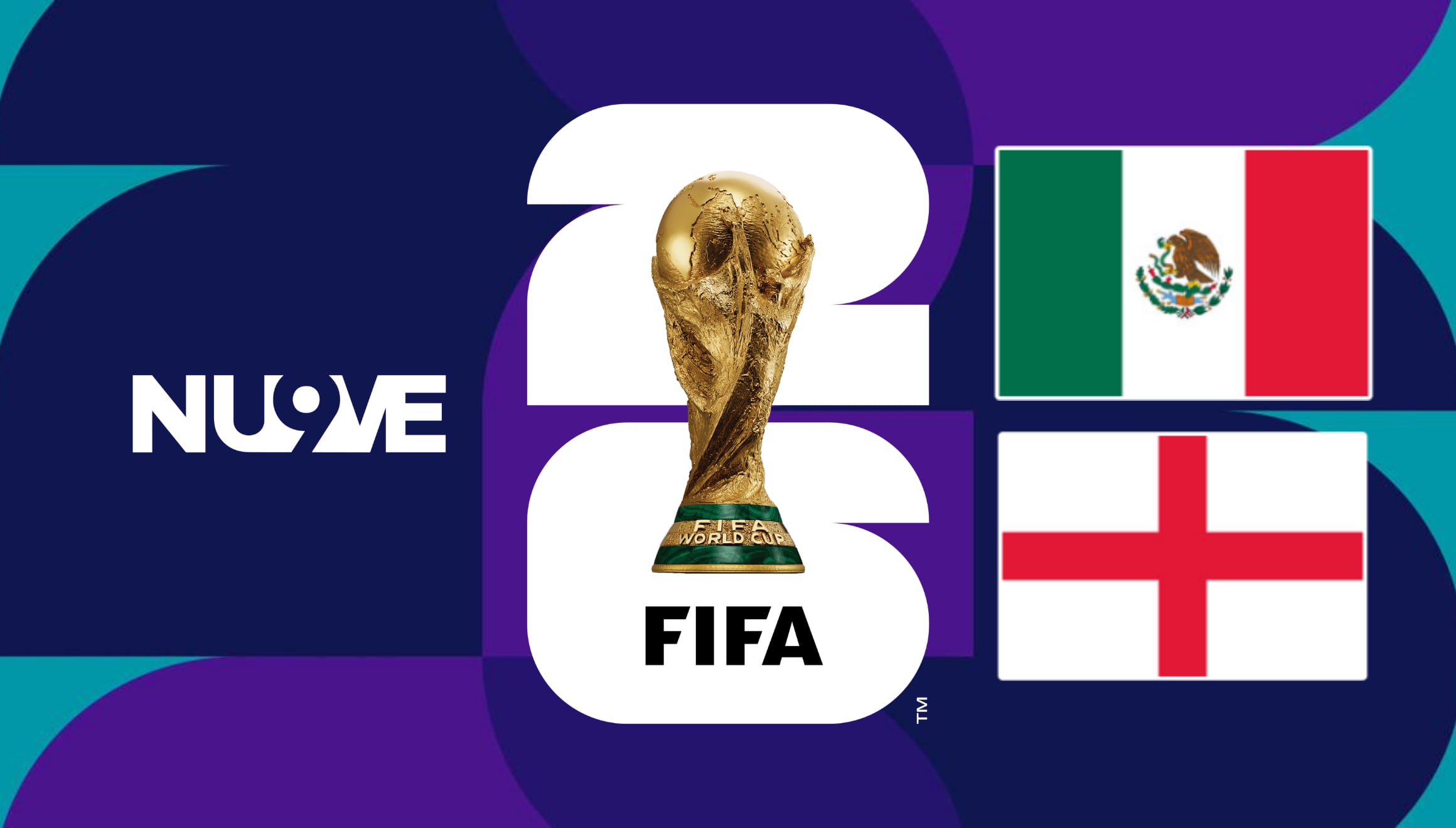Transmisión del Canal 9 (Nu9ve) para ver el partido de México vs. Inglaterra en señal abierta, este domingo 5 de julio por la ronda de 8avos de final del Mundial de Fútbol 2026. | Crédito: fifa.com / Composición Gestión Mix