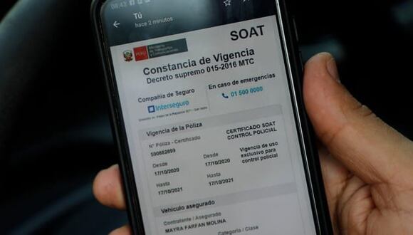 Transporte interprovincial: Cómo verificar si el vehículo en el que viajarás cuenta con SOAT y CITV vigente. (Foto: MTC)
