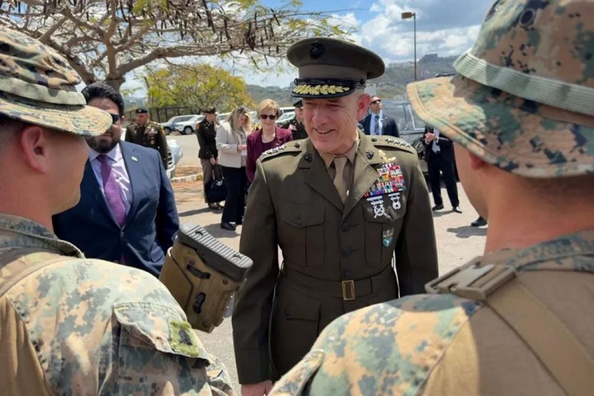El general Francis Donovan sostuvo reuniones en Caracas para abordar temas de seguridad y la hoja de ruta de tres fases impulsada por Washington para Venezuela. Foto: EFE.