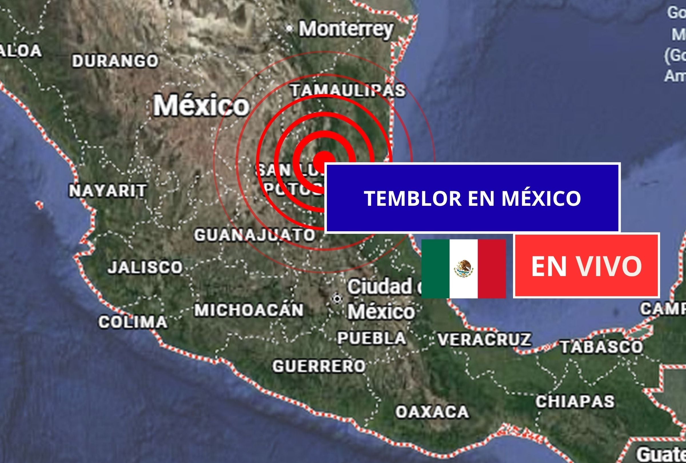 Sigue el reporte oficial del Servicio Sismológico Nacional (SSN) sobre los últimos temblores registrados en México hoy, lunes 01 de junio de 2026. (Imagen creada con foto de Google Maps para Gestión Mix)