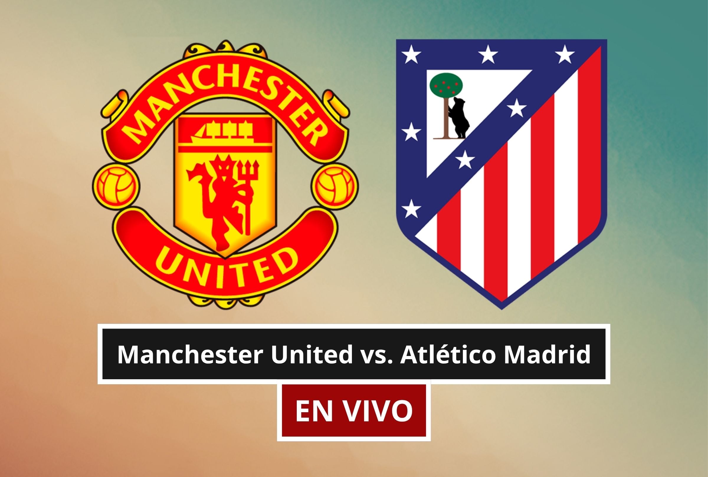 Revisa esta nota para que sepas a qué hora juega y qué canal transmite el amistoso Manchester United vs. Atlético Madrid. (Foto: Composición Canva - Gestión Mix)
