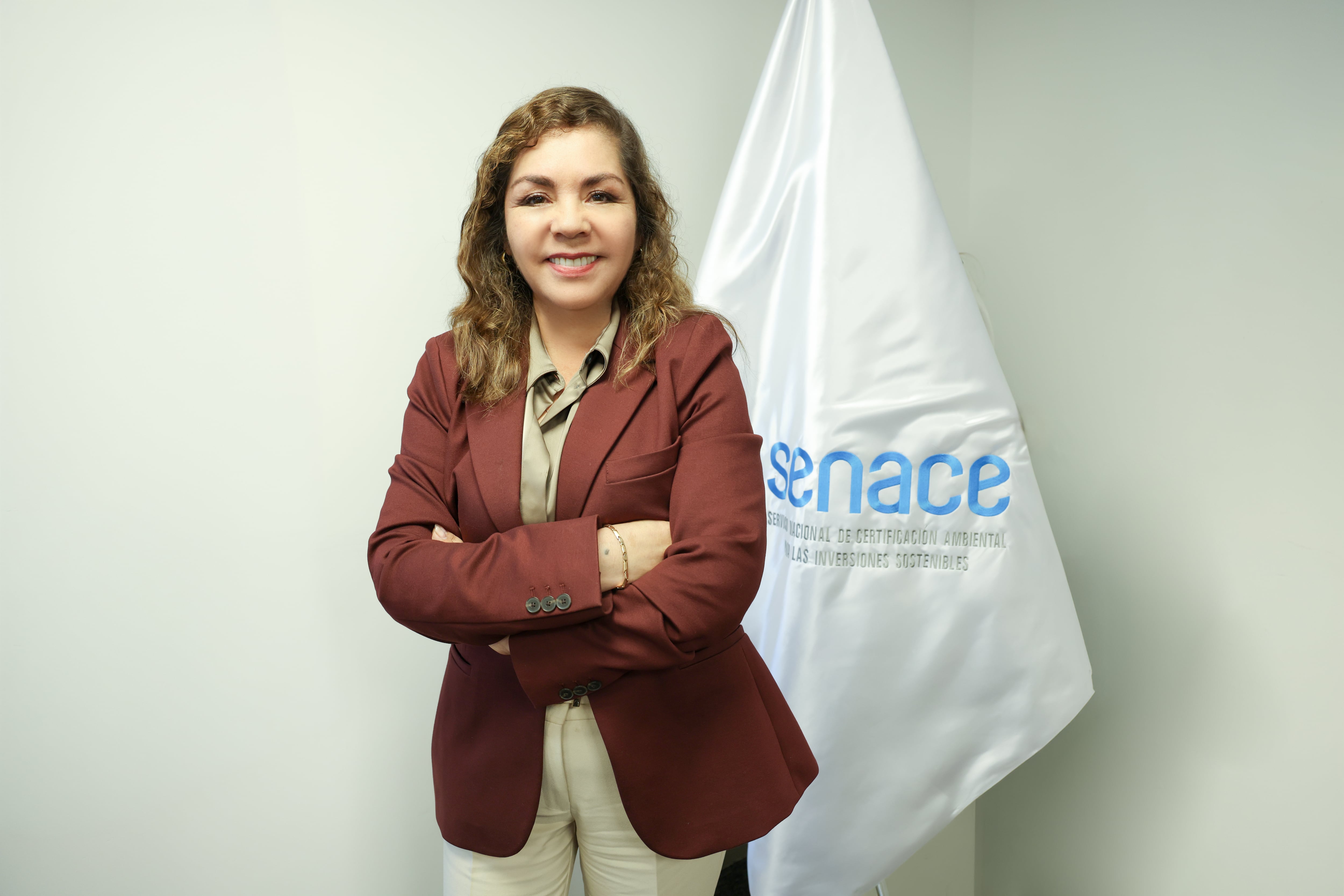 Silvia Cuba, presidenta ejecutiva del Senace, en entrevista con Diario Gestión. Foto: Senace.