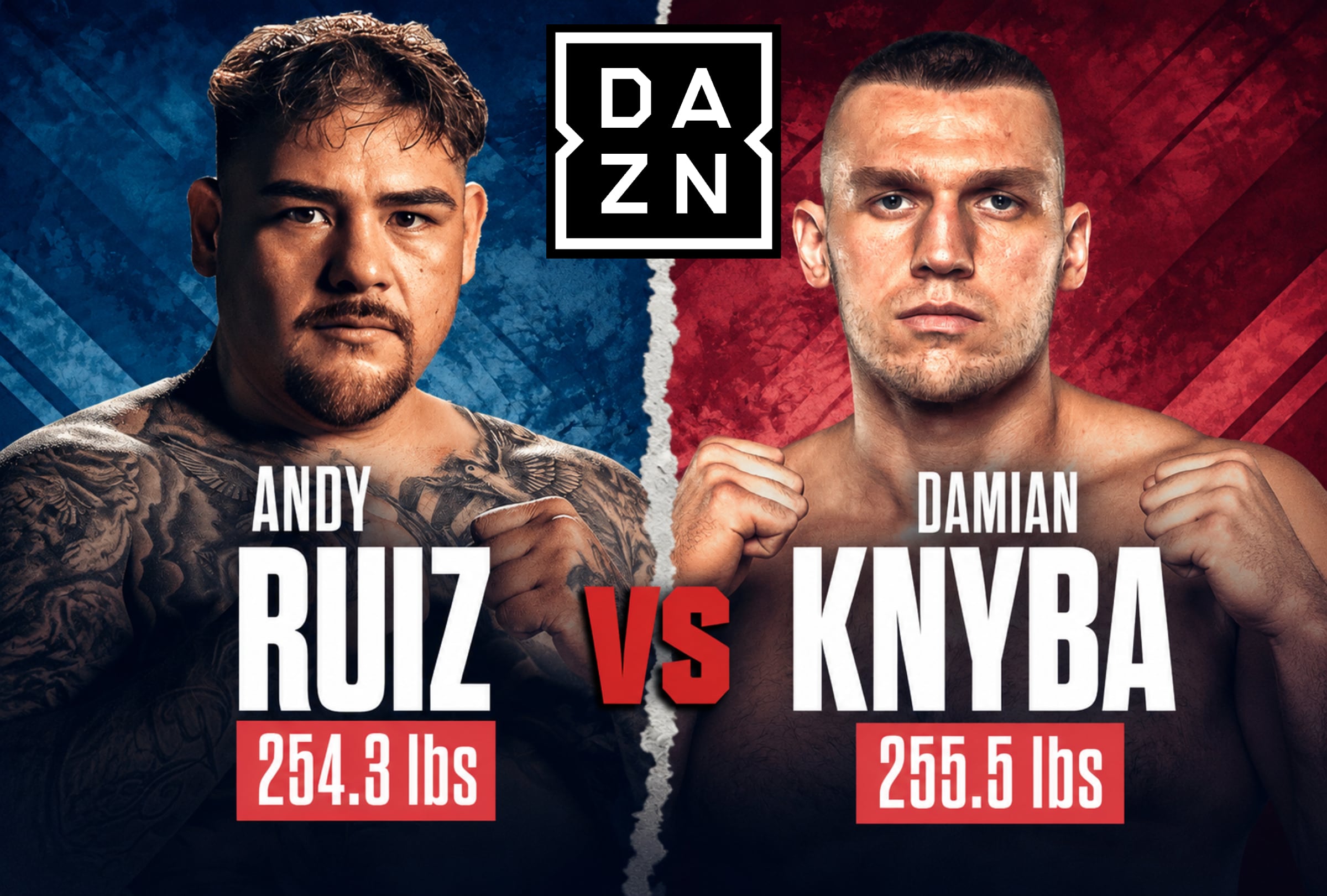 NEWARK, NUEVA JERSEY (ESTADOS UNIDOS), 04/09/2026.- Cobertura oficial de DAZN PPV EN VIVO ONLINE EN DIRECTO para ver la pelea de Andy Ruiz vs. Damian Knyba hoy por la estelar de The Fight en el ring del Prudential Center de Newark, Nueva Jersey. FOTO DE DAZN