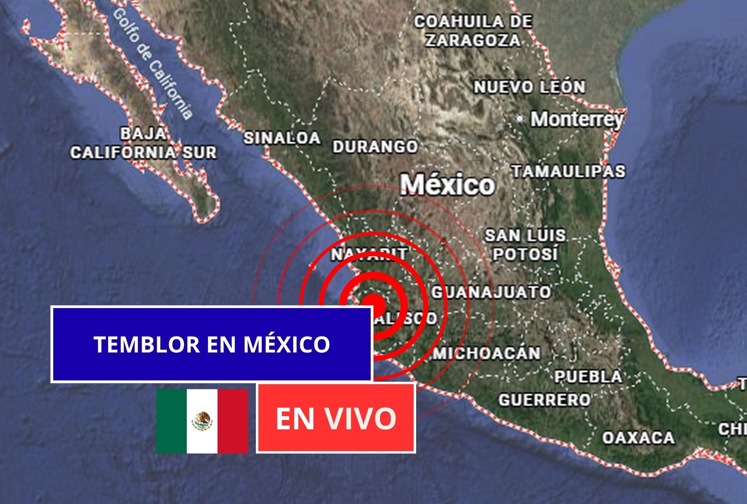 Sigue el reporte oficial del Servicio Sismológico Nacional (SSN) sobre los últimos temblores registrados en México hoy, lunes 25 de mayo de 2026. (Imagen creada con foto de Google Maps para Gestión Mix)