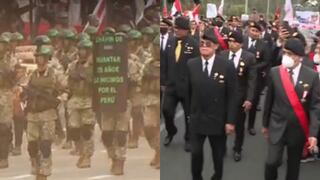 Compañía Chavín de Huántar participa de desfile mientras excomandos marchan en exteriores del cuartel del Ejército